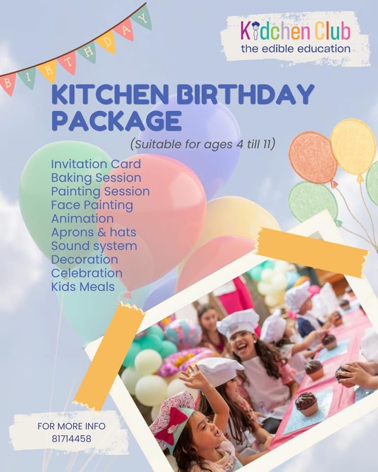 Kitchen Birthday Package — ages 4 to 11