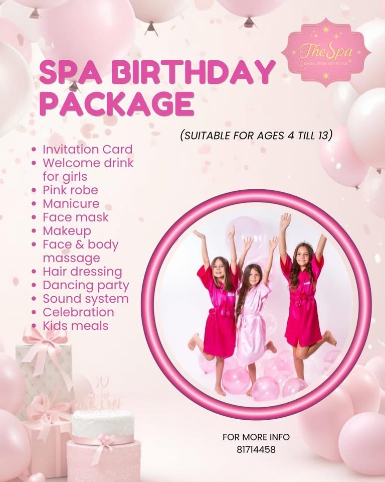 Spa Birthday Package — ages 4 to 13