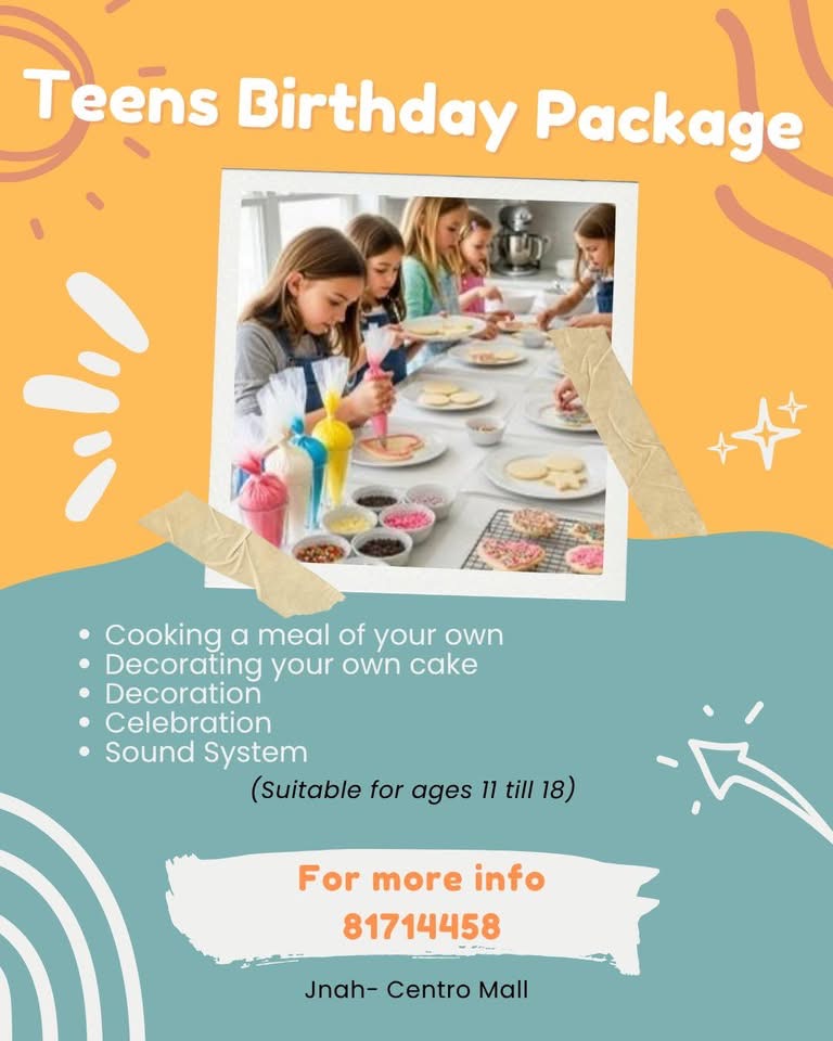 Teens Birthday Package — ages 11 to 18